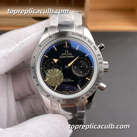 TVS Factory Omega Speedmaster Racing “Blue Panda” Ref.331.10.42.51.01.002 41.5MM Blue Black Dial Stainless Steel Bracelet Super Clone Watch