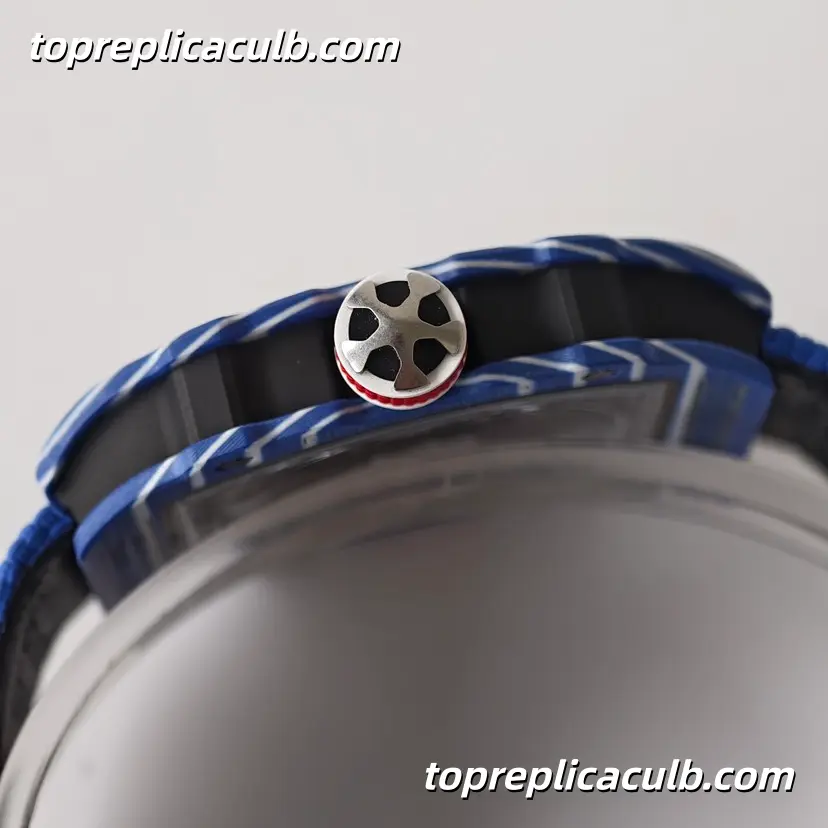 UMI Studio Richard Mille RM67-02 Blue Carbon Fiber Case Skeleton Dial Blue Strap Super Clone Watch With Integrated Custom Movement - Image 7