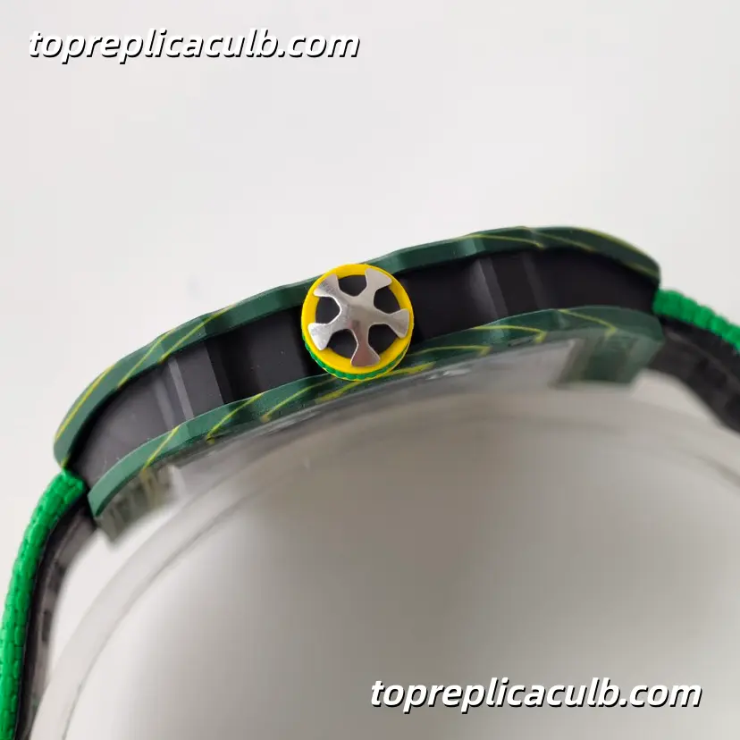 UMI Studio Richard Mille RM67-02 Green Carbon Fiber Case Skeleton Dial Green Strap Super Clone Watch With Integrated Custom Movement - Image 7