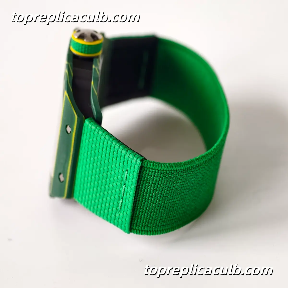UMI Studio Richard Mille RM67-02 Green Carbon Fiber Case Skeleton Dial Green Strap Super Clone Watch With Integrated Custom Movement - Image 9