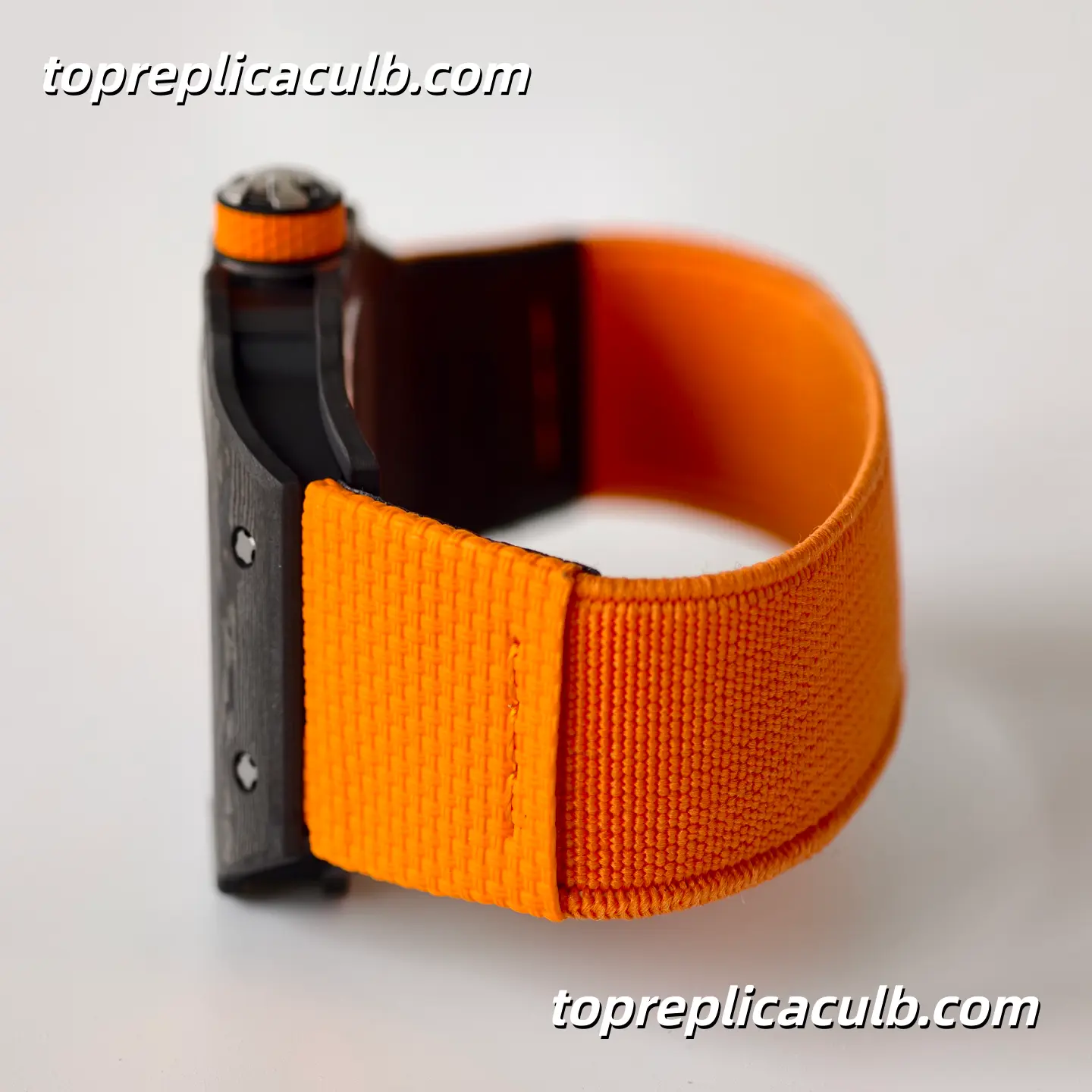 UMI Studio Richard Mille RM67-02 Orange Carbon Fiber Case Skeleton Dial Orange Strap Super Clone Watch With Integrated Movement - Image 9