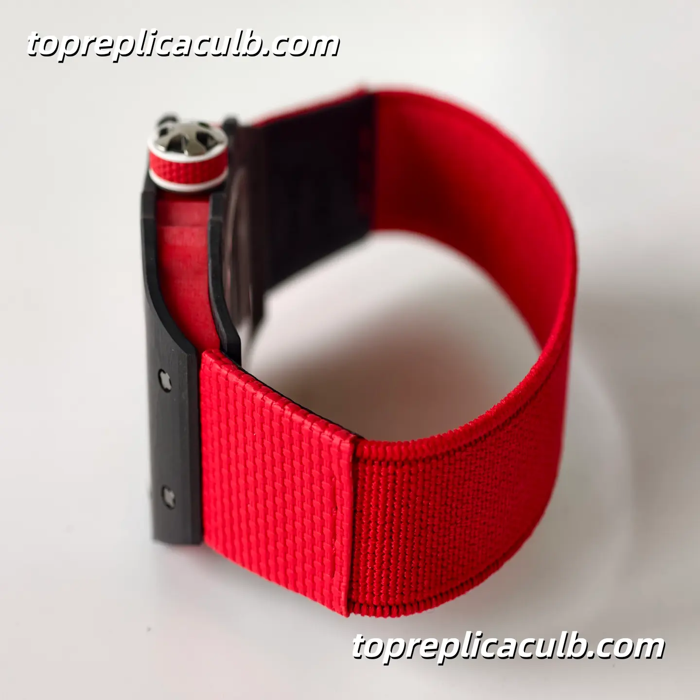 UMI Studio Richard Mille RM67-02 Red Carbon Fiber Case Skeleton Dial Red Strap Super Clone Watch With Integrated Movement - Image 10