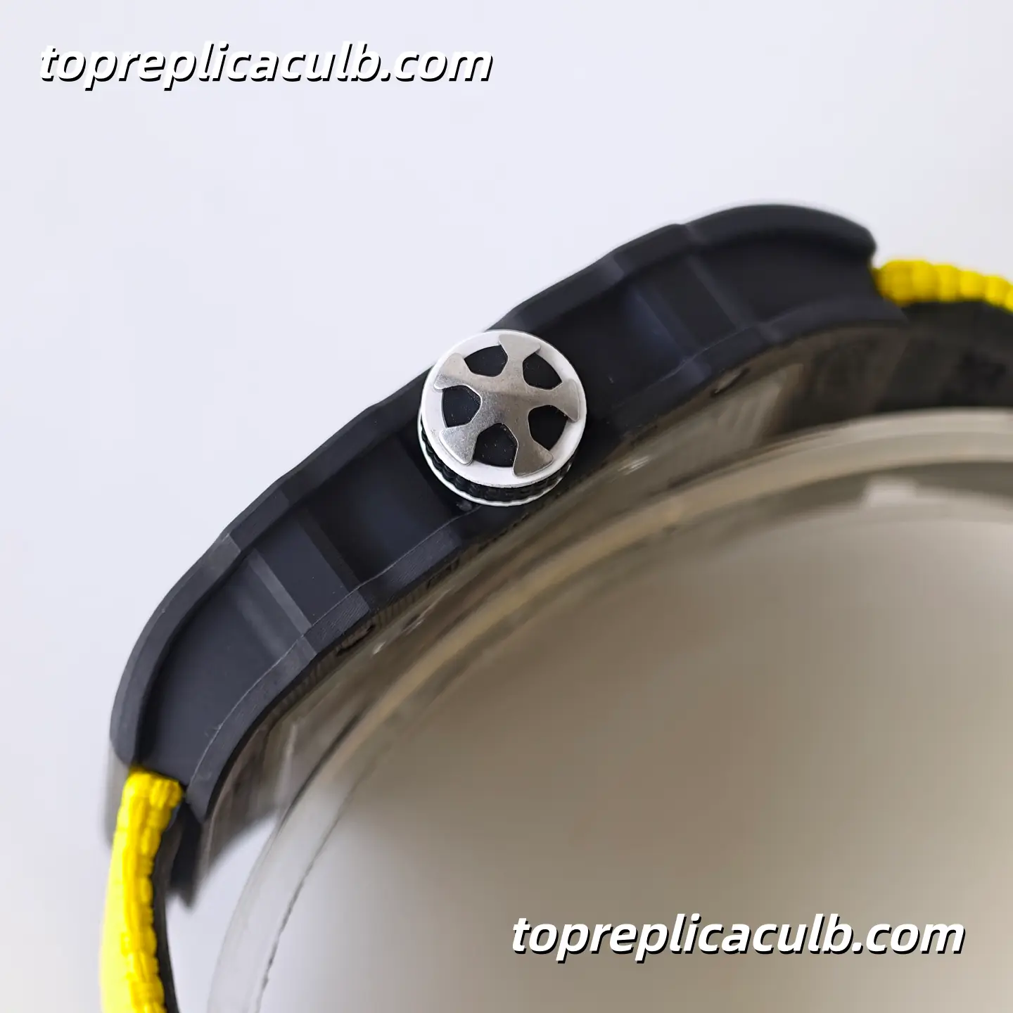 UMI Studio Richard Mille RM67-02 UAE Edition Black Carbon Fiber Case Skeleton Dial Yellow Strap Super Clone Watch With Integrated Movement - Image 7