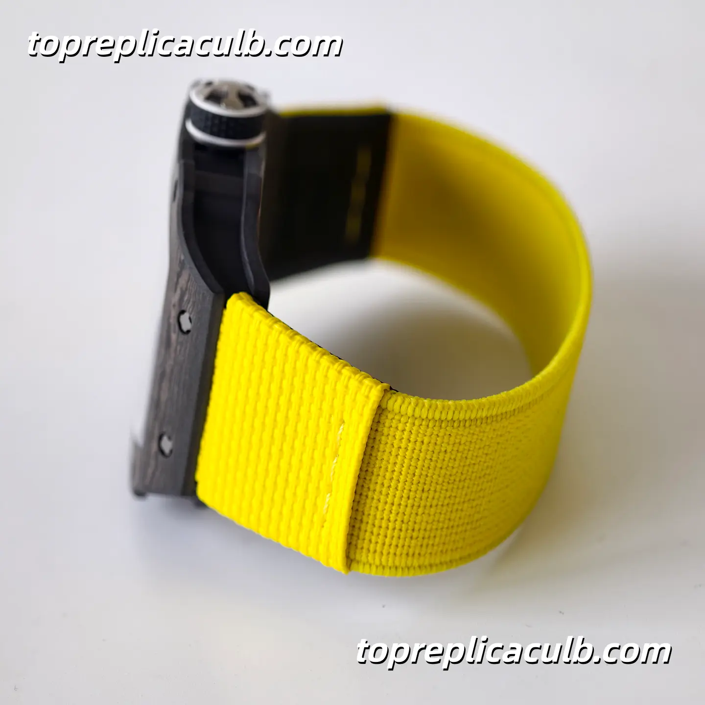 UMI Studio Richard Mille RM67-02 UAE Edition Black Carbon Fiber Case Skeleton Dial Yellow Strap Super Clone Watch With Integrated Movement - Image 9