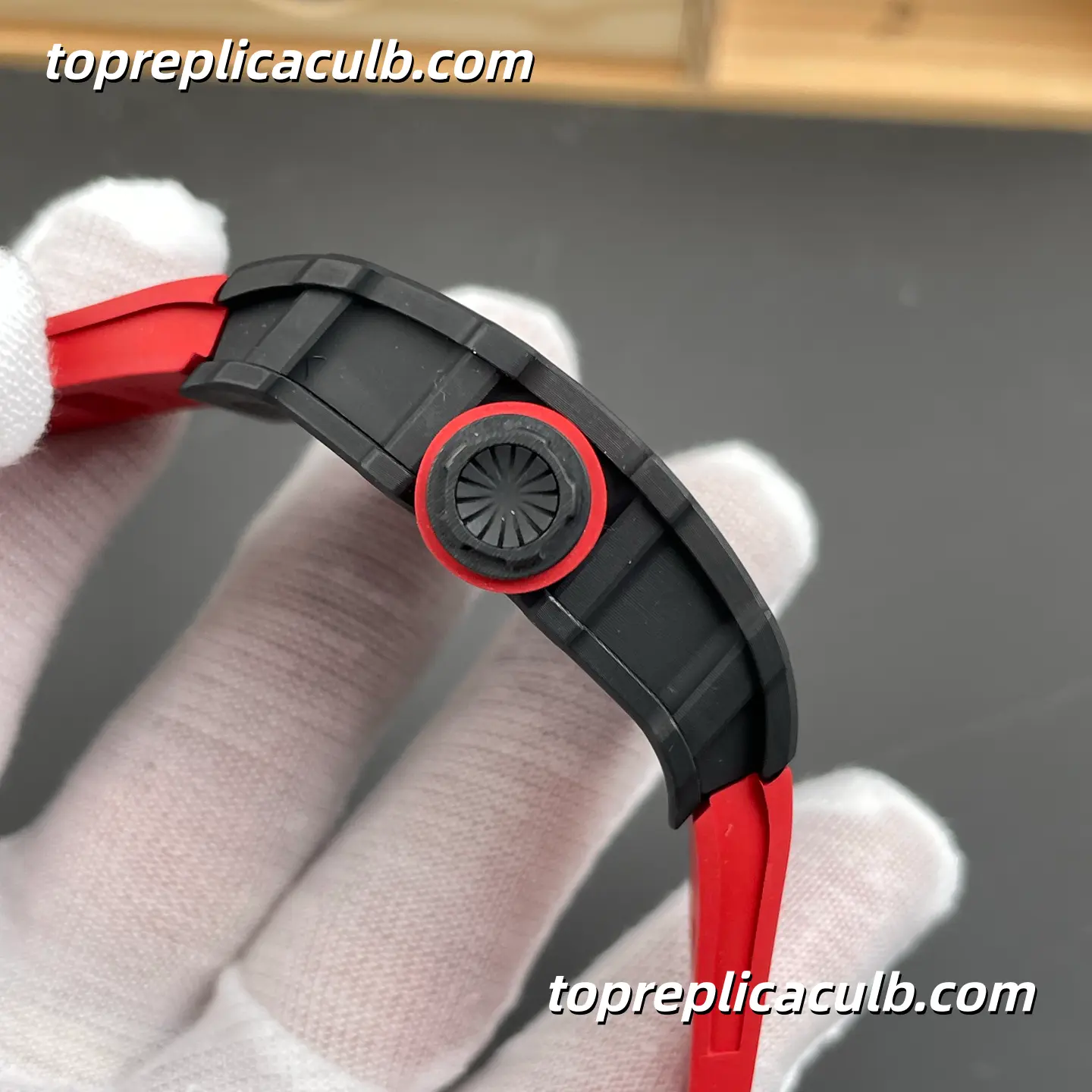 VA Factory Richard Mille RM35-02 Carbon Fiber Red Bezel 49.94x44.5MM RMAL1 Free-Sprung Movement Super Clone Watch - Image 6