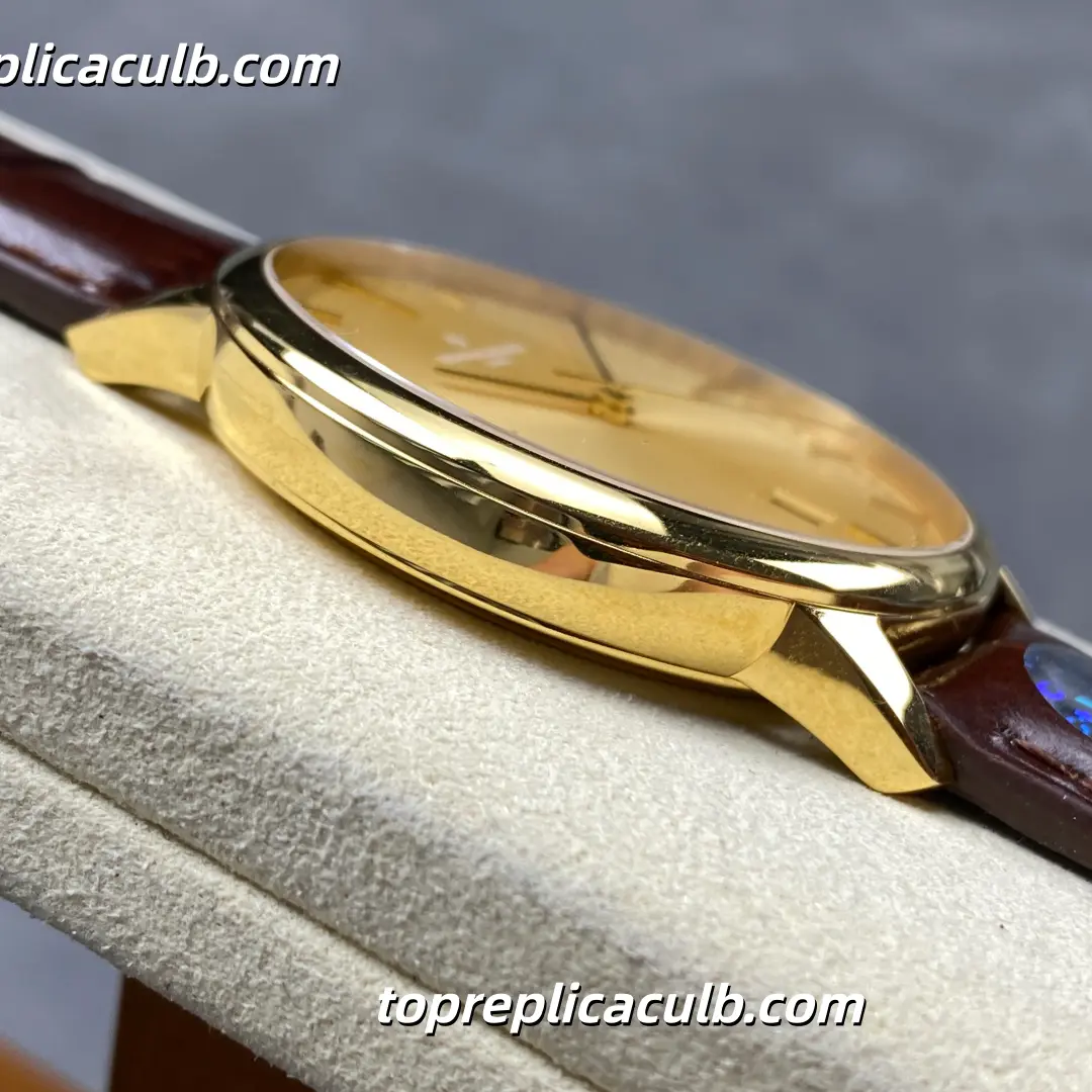 VC+ Factory Vacheron Constantin Patrimony Series 85180/000J-H069 Super Clone Watch 40mm Champagne Guilloché Dial Yellow Gold Case Brown Leather Strap Cal.2450 Q6/3 Automatic Movement - Image 8