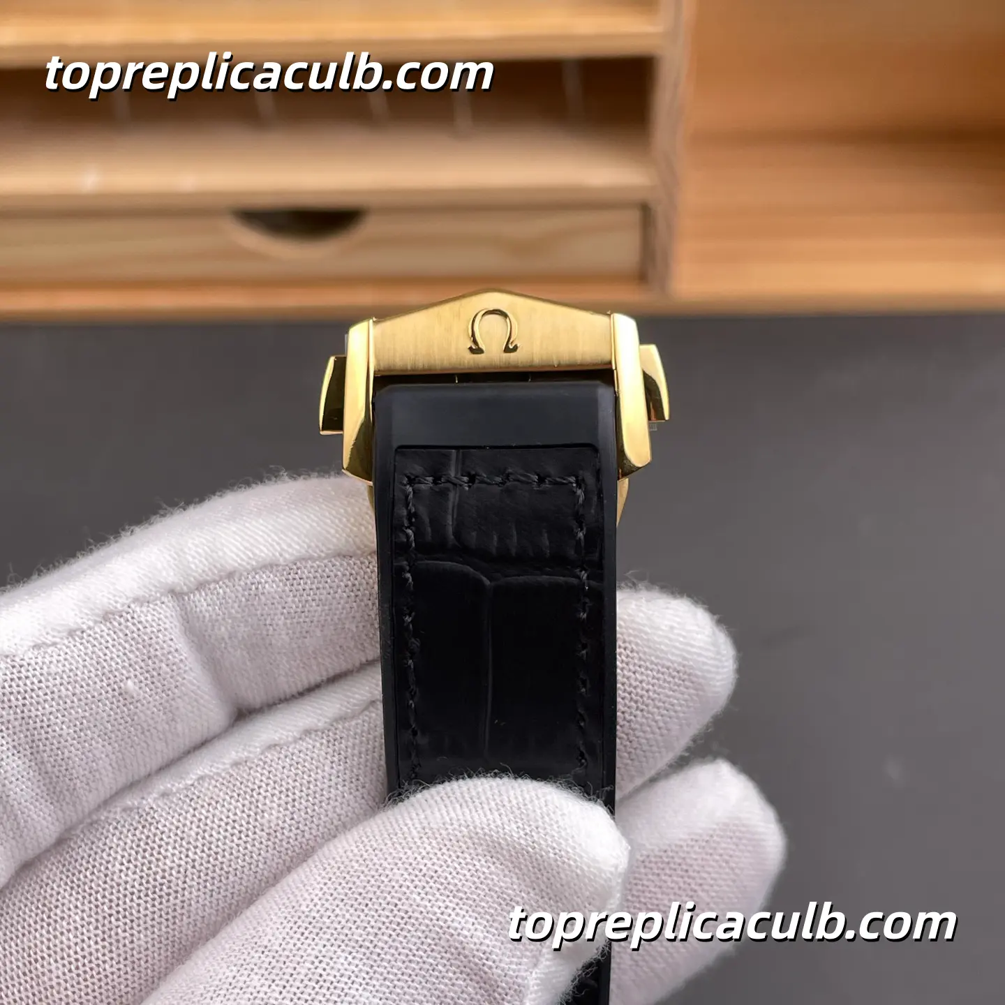 VS Factory Omega Constellation Ref.131.63.41.21.01.001 41MM Black Dial Yellow Gold Leather Strap Super Clone Watch With 1:1 8900 Movement - Image 8