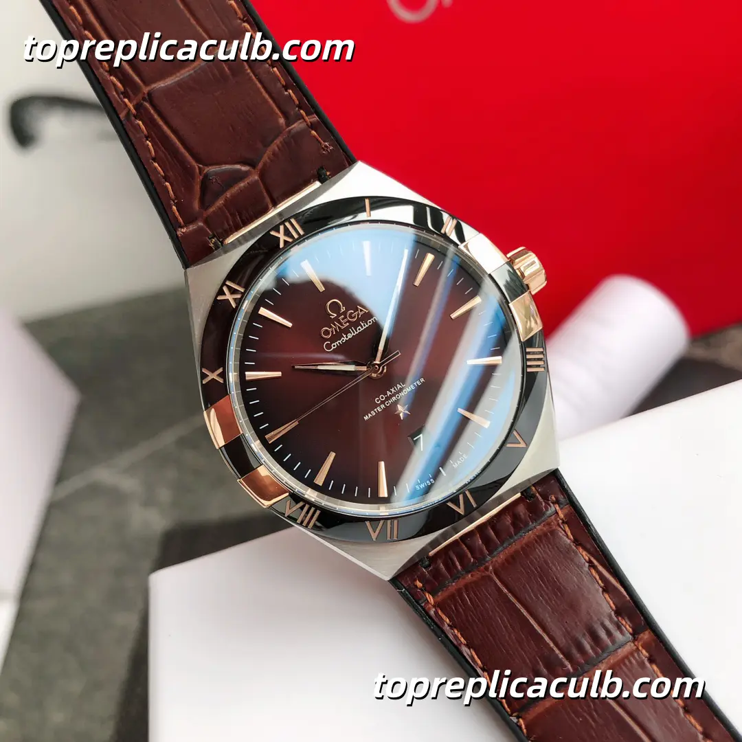 VS Factory Omega Constellation “Sedna Brown Manhattan” Ref.131.23.41.21.11.001 41MM Brown Dial Brown Leather Strap Super Clone Watch