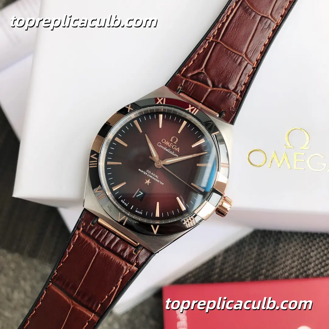 VS Factory Omega Constellation “Sedna Brown Manhattan” Ref.131.23.41.21.11.001 41MM Brown Dial Brown Leather Strap Super Clone Watch With 1:1 Replica 8900 Movement - Image 5