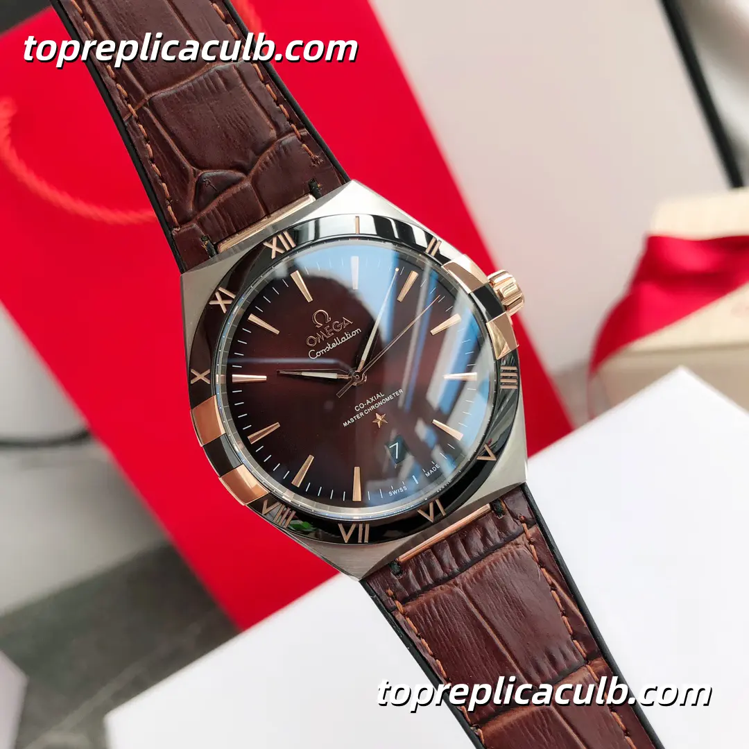 VS Factory Omega Constellation “Sedna Brown Manhattan” Ref.131.23.41.21.11.001 41MM Brown Dial Brown Leather Strap Super Clone Watch With 1:1 Replica 8900 Movement