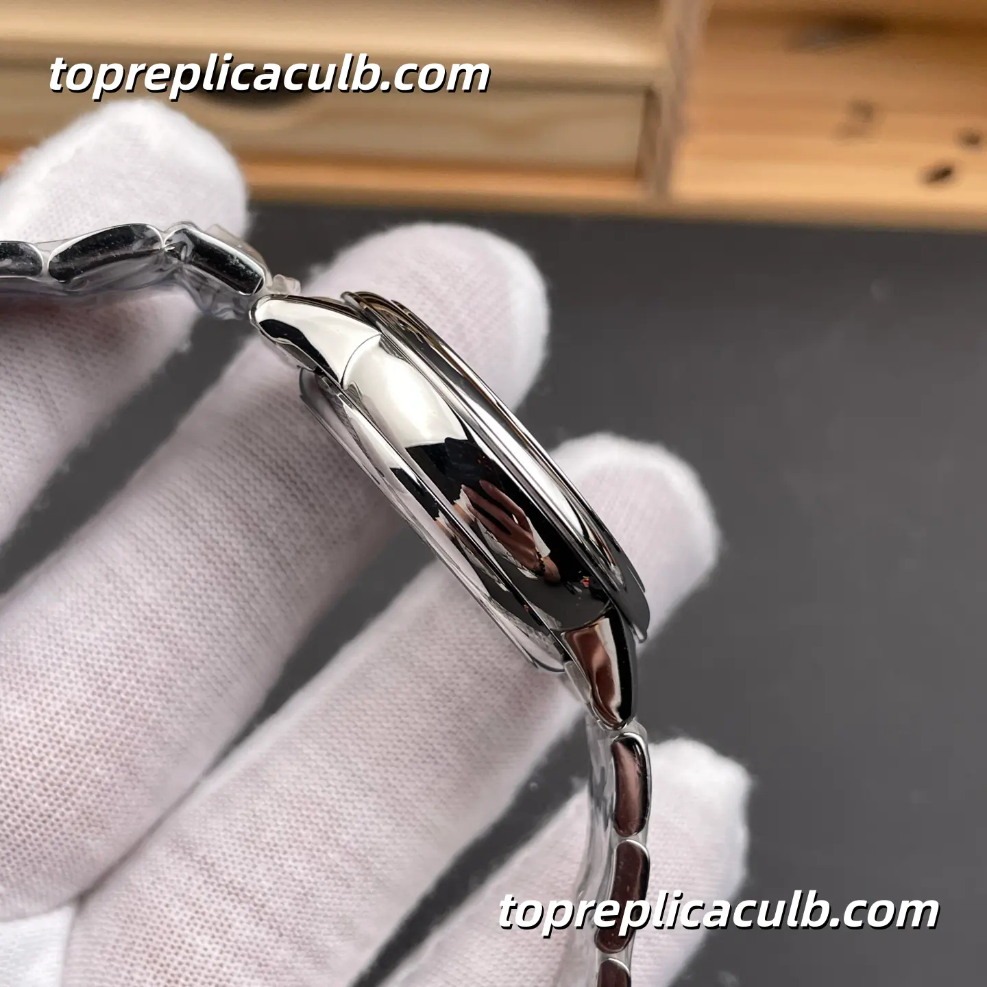 VS Factory Omega De Ville Prestige Ref.434.10.34.20.02.001 34MM Silver Linen Dial Roman Numeral Stainless Steel Bracelet Ladies Super Clone Watch With 1:1 Replica 8800 Automatic Movement - Image 6