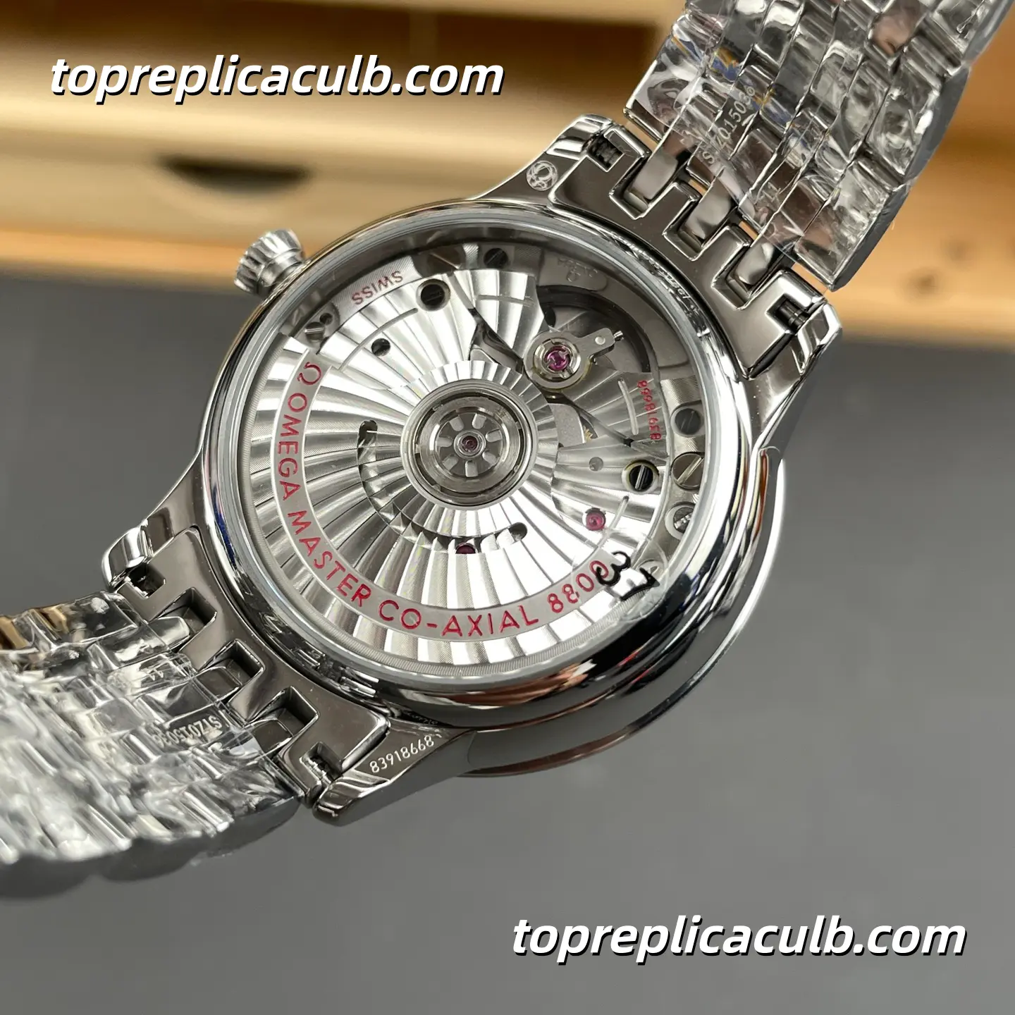 VS Factory Omega De Ville Prestige Ref.434.10.34.20.02.001 34MM Silver Linen Dial Roman Numeral Stainless Steel Bracelet Ladies Super Clone Watch With 1:1 Replica 8800 Automatic Movement - Image 7