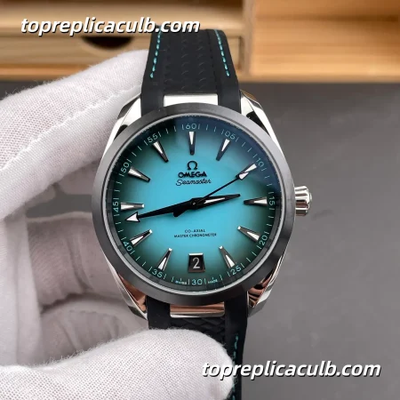 VS Factory Omega Seamaster Aqua Terra Ref.220.32.41.21.03.001 41MM Turquoise Gradient Dial Black Rubber Strap 8900 Movement Super Clone Watch