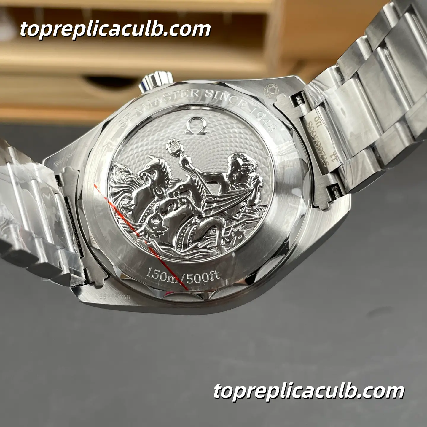 VS Factory Omega Seamaster Aqua Terra “Skyfall” Ref.220.10.41.21.03.004 41MM Blue Teak Dial Stainless Steel Bracelet Super Clone Watch With 1:1 Replica 8900 Movement - Image 9