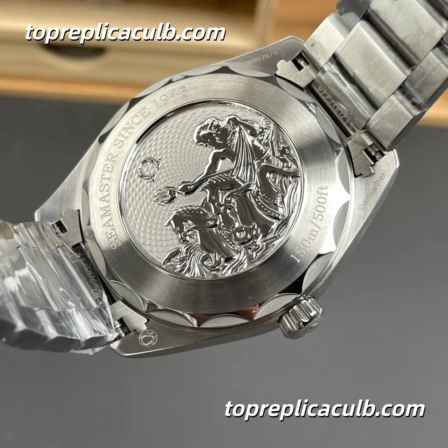 VS Factory Omega Seamaster Aqua Terra Worldtimer 43MM Blue Dial Stainless Steel Super Clone Watch with Integrated Bracelet and World Time Automatic Movement - Image 7