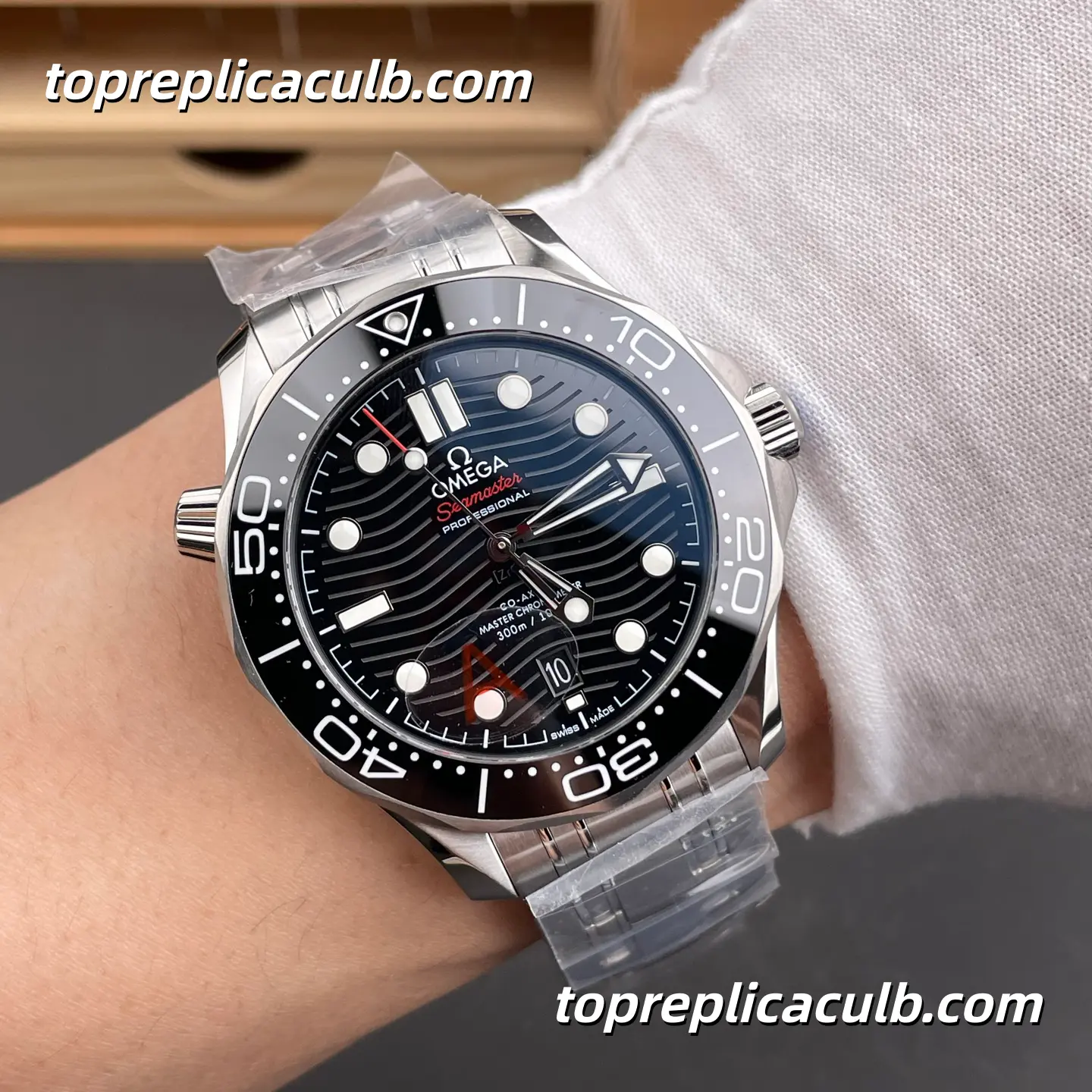 VS Factory Omega Seamaster Diver 300M Ref.210.30.42.20.01.001 42MM Black Ceramic Dial Stainless Steel Bracelet 8800 Movement Super Clone Watch - Image 2