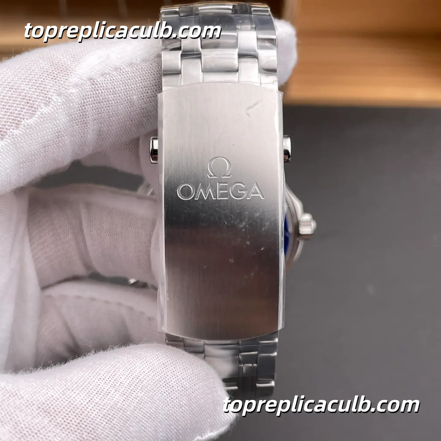 VS Factory Omega Seamaster Diver 300M Ref.210.30.42.20.04.002 42MM White Wave Dial Blue Ceramic Bezel Stainless Steel Bracelet Super Clone Watch With 1:1 Replica 8806 Movement - Image 10