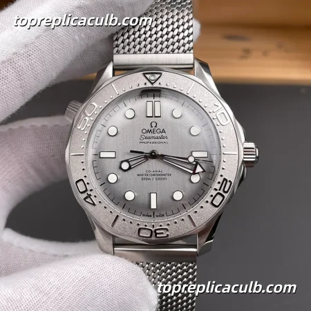 VS Factory Omega Seamaster Diver 300M Ref.210.30.42.20.06.002 42MM Silver Dial Mesh Bracelet Super Clone Watch