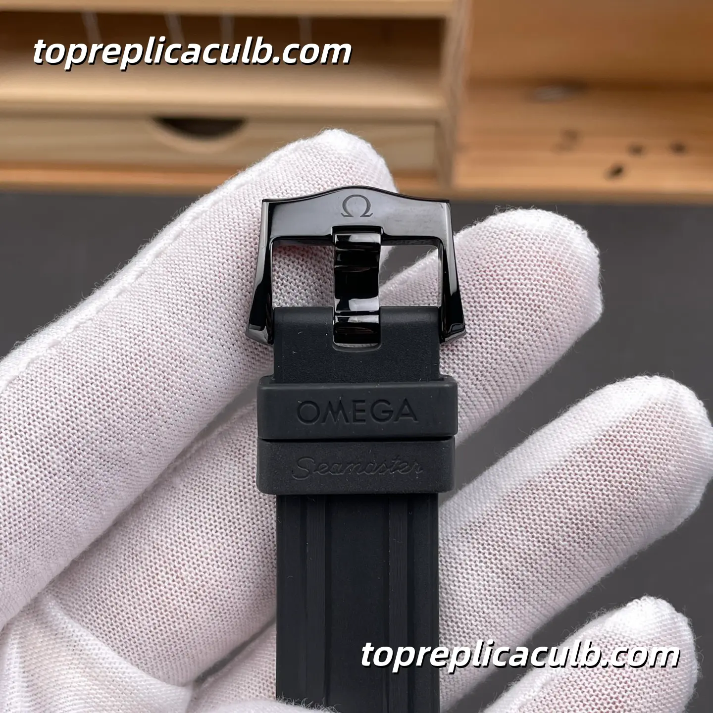 VS Factory Omega Seamaster Diver 300M Ref.210.62.44.20.01.001 43.5MM Black Dial Rose Gold Bezel Super Clone Watch with Black Rubber Strap 8806 Automatic Movement - Image 8
