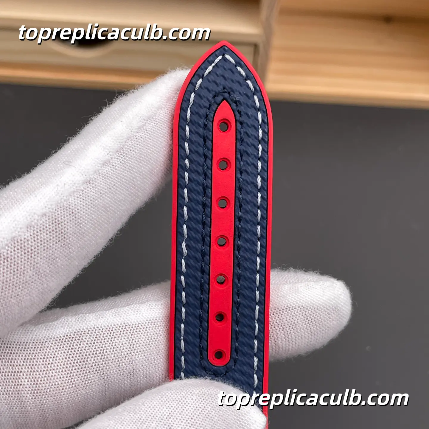 VS Factory Omega Seamaster Planet Ocean “America’s Cup” Ref.215.32.43.21.04.001 43.5MM White Dial Blue Red Ceramic Bezel Rubber Strap Super Clone Watch With 1:1 Replica 8900 Movement - Image 9