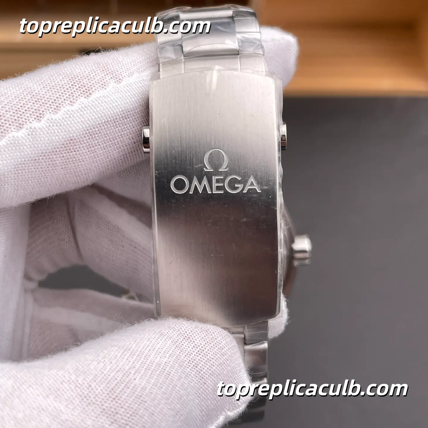 VS Factory Omega Seamaster Planet Ocean Ref.215.30.44.21.03.003 43.5MM Blue Dial Blue Ceramic Bezel Stainless Steel Bracelet Super Clone Watch With 1:1 Replica 8900 Movement - Image 9