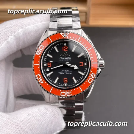 VS Factory Omega Seamaster Planet Ocean Ref.217.30.42.21.01.003 43.5MM Black Dial Orange Bezel Super Clone Watch