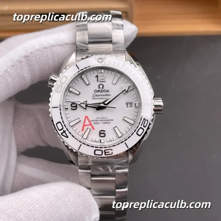 VS Factory Omega Seamaster Planet Ocean Ref.232.30.38.20.04.001 37.5MM White Dial Stainless Steel Bracelet 8800 Movement Super Clone Watch