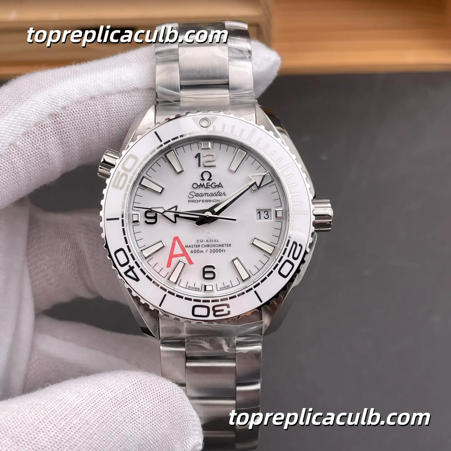 VS Factory Omega Seamaster Planet Ocean Ref.232.30.38.20.04.001 37.5MM White Dial Stainless Steel Bracelet 8800 Movement Super Clone Watch