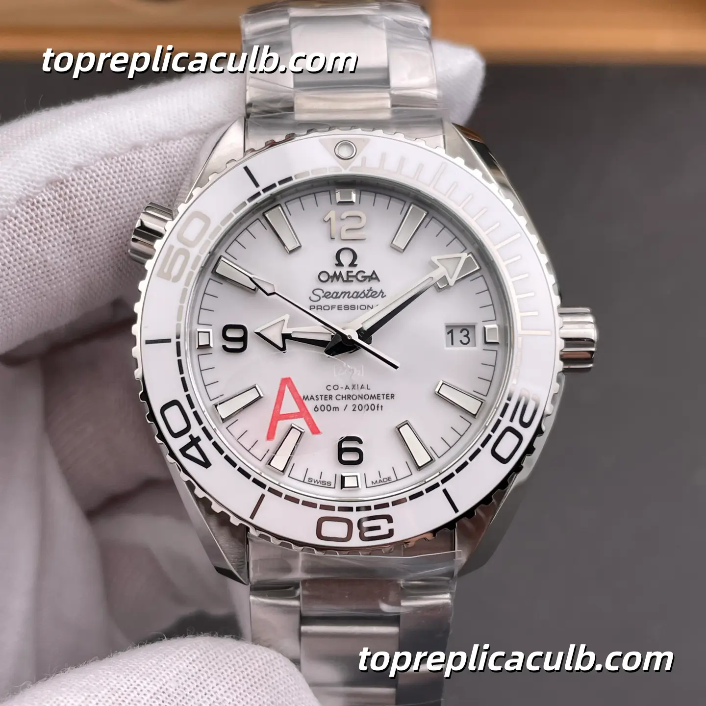 VS Factory Omega Seamaster Planet Ocean Ref.232.30.38.20.04.001 37.5MM White Dial Stainless Steel Bracelet 8800 Movement Super Clone Watch - Image 3