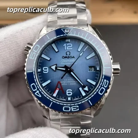VS Factory Omega Seamaster Planet Ocean “Summer Blue” Ref.215.30.40.20.03.002 39.5MM Blue Gradient Dial Blue Ceramic Bezel Super Clone Watch