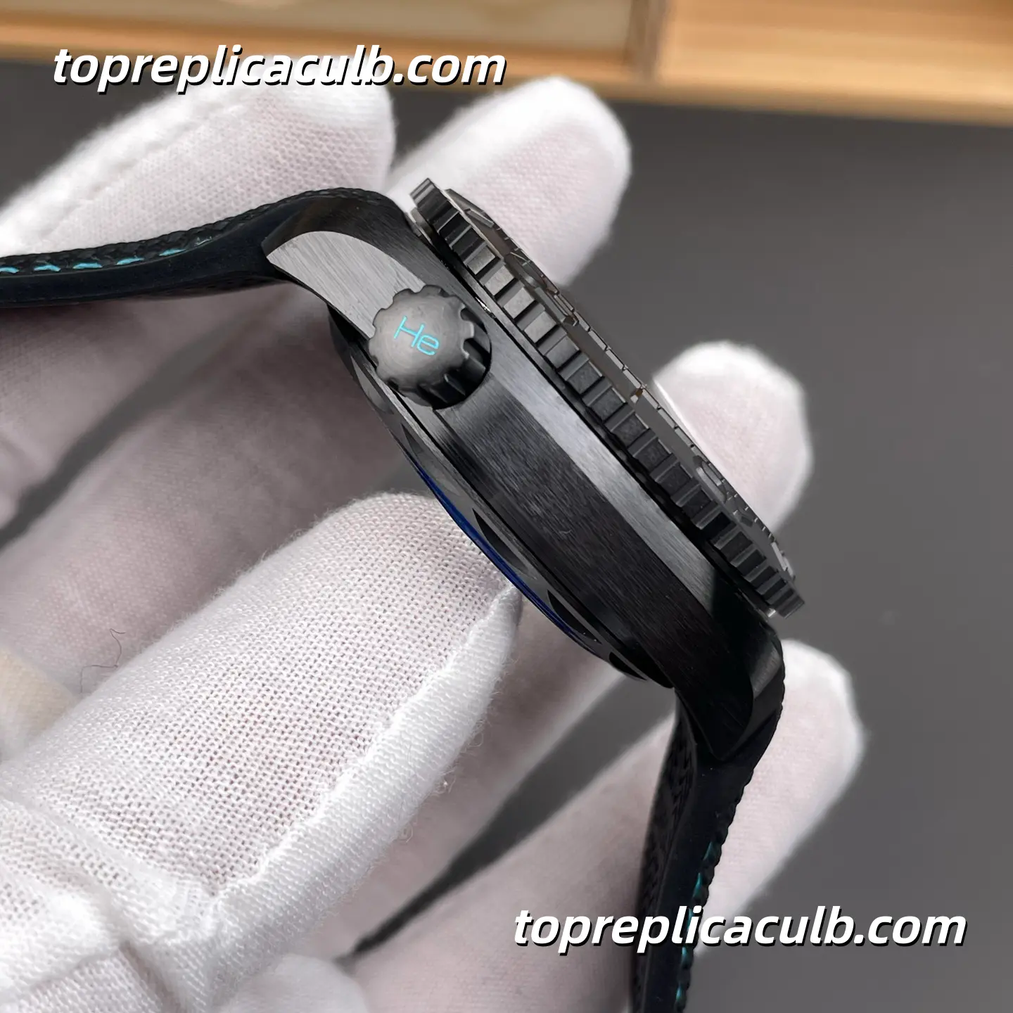 VS Factory Omega Seamaster Planet Ocean Worldtimer Ref.215.92.46.22.01.006 45.5MM Black Turquoise Worldtimer Dial Black Ceramic Bezel Rubber Strap Super Clone Watch With 1:1 Replica 8938 Movement - Image 7