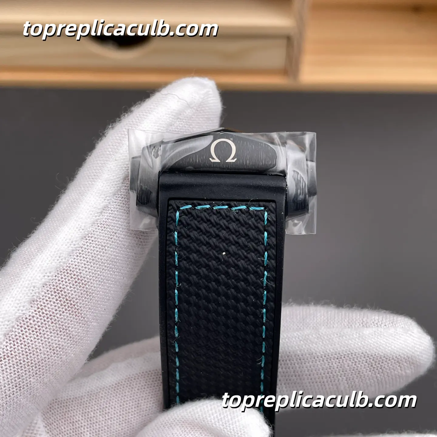 VS Factory Omega Seamaster Planet Ocean Worldtimer Ref.215.92.46.22.01.006 45.5MM Black Turquoise Worldtimer Dial Black Ceramic Bezel Rubber Strap Super Clone Watch With 1:1 Replica 8938 Movement - Image 8
