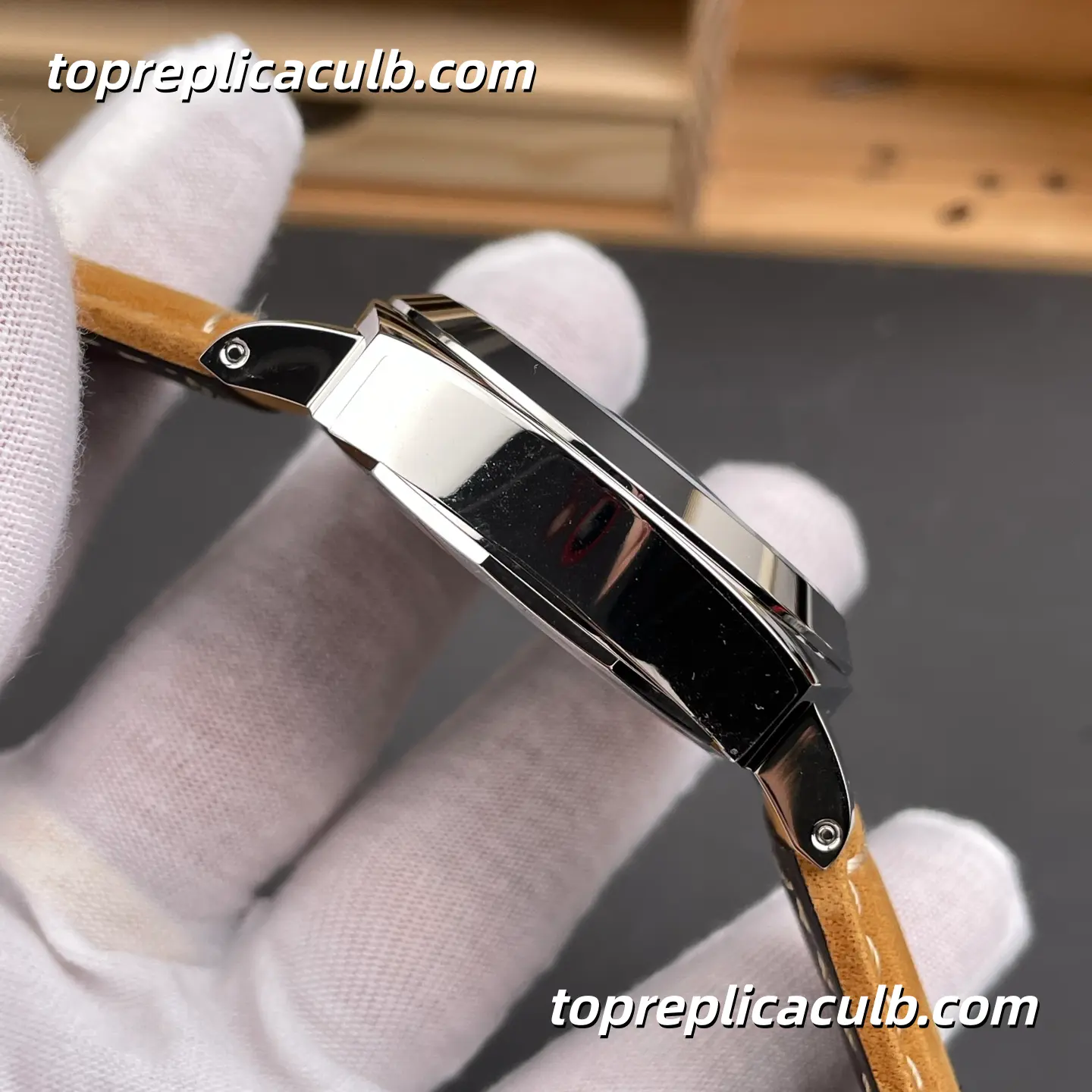 VS Factory Panerai Luminor Base Logo “8 Days Classic” PAM00914 44MM Stainless Steel Case Black Sandwich Dial Super Clone Watch With P.5000 Manual Winding Movement - Image 6
