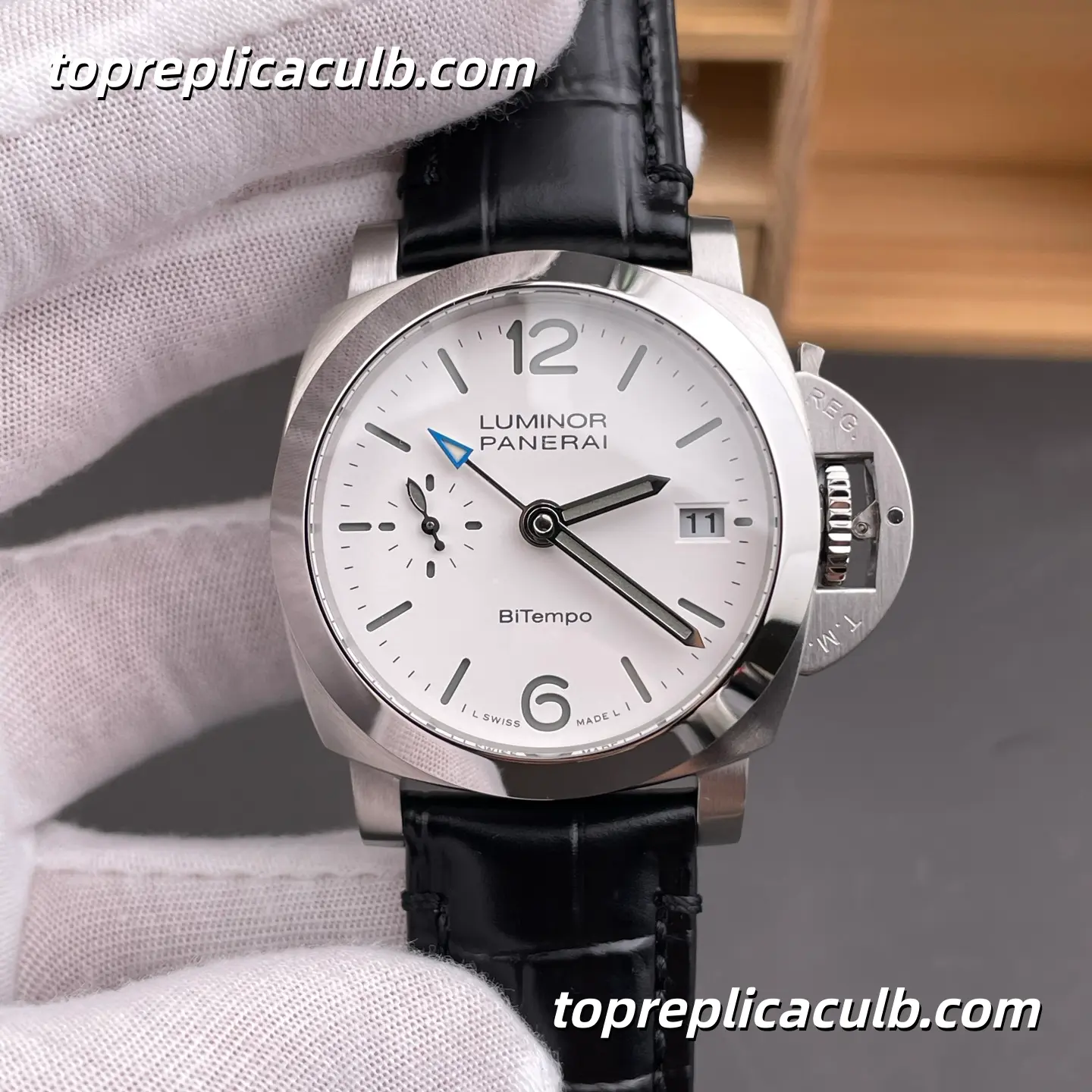 VS Factory Panerai Luminor BiTempo “Polar White” PAM01367 44MM White Dial GMT Blue Arrow Super Clone Watch