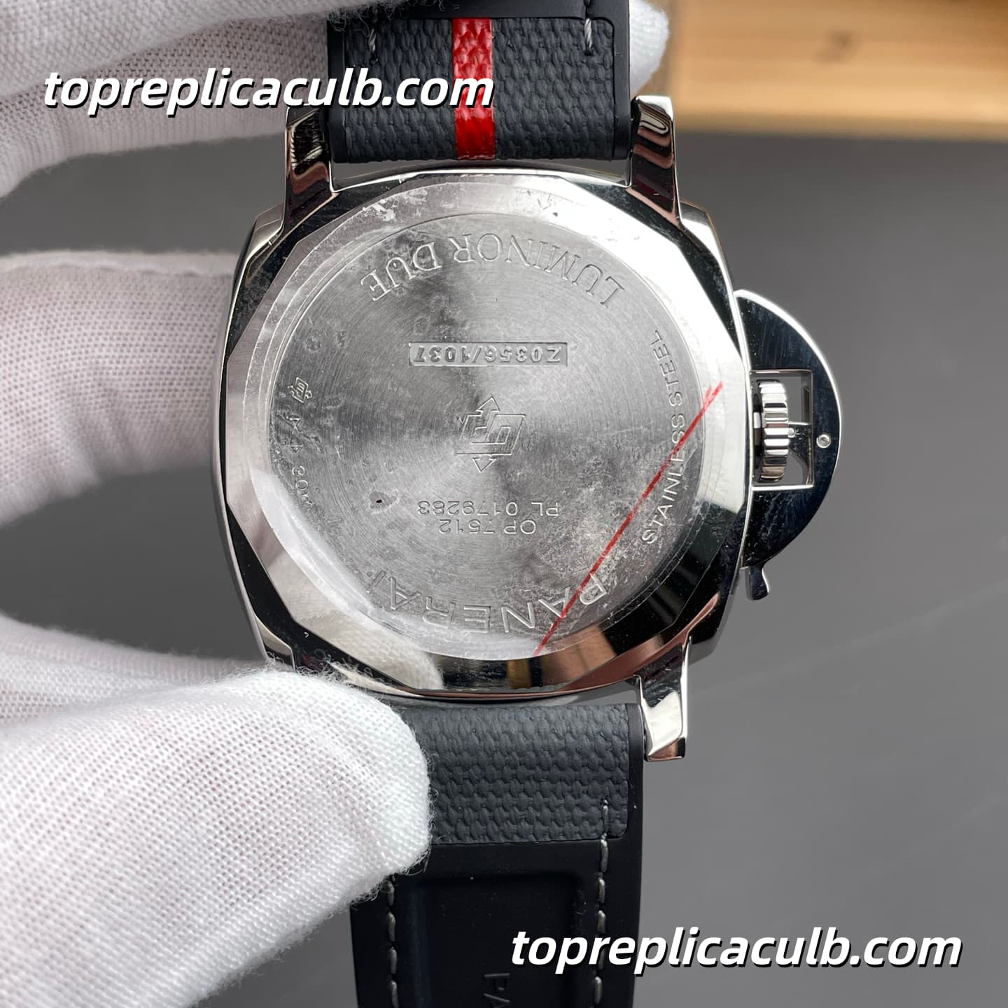 VS Factory Panerai Luminor Due Luna Rossa PAM01381 42MM Stainless Steel Case White Dial Luna Rossa Textile Strap Super Clone Watch With P.900 Automatic Movement - Image 7
