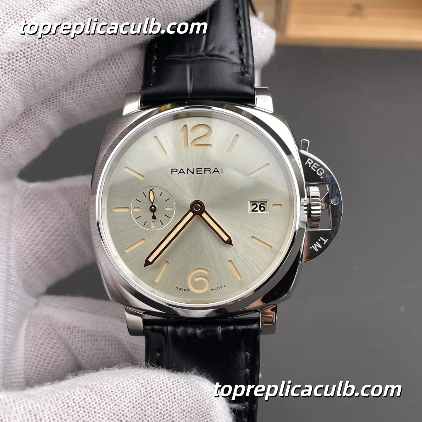 VS Factory Panerai Luminor Due “Silver Moon” PAM01249 42MM Stainless Steel Case Sunburst Silver Dial Super Clone Watch