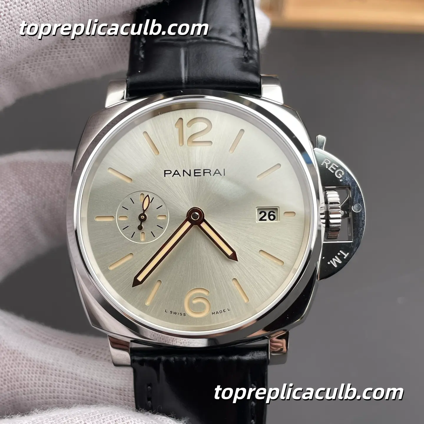 VS Factory Panerai Luminor Due “Silver Moon” PAM01249 42MM Stainless Steel Case Sunburst Silver Dial Super Clone Watch With P.900 Automatic Movement - Image 3
