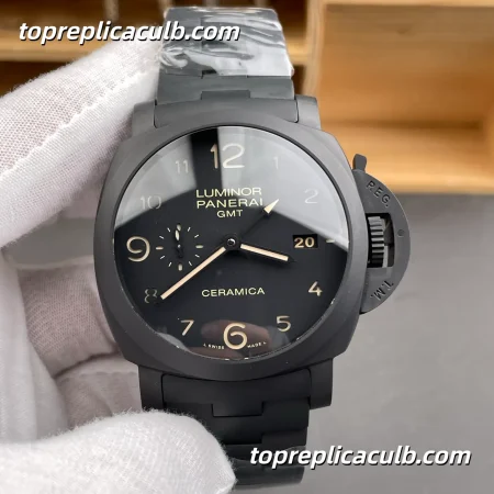 VS Factory Panerai Luminor GMT Ceramica “Black Phantom” PAM01438 44MM Full Ceramic Black Dial Super Clone Watch