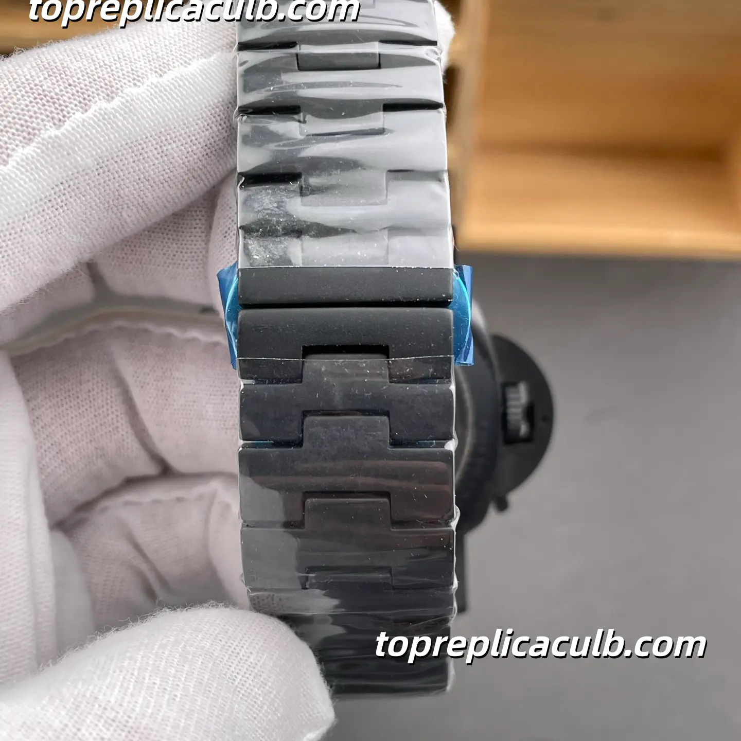 VS Factory Panerai Luminor GMT Ceramica “Black Phantom” PAM01438 44MM Full Ceramic Black Dial Super Clone Watch With Cal.P.9010 Automatic GMT Movement - Image 9