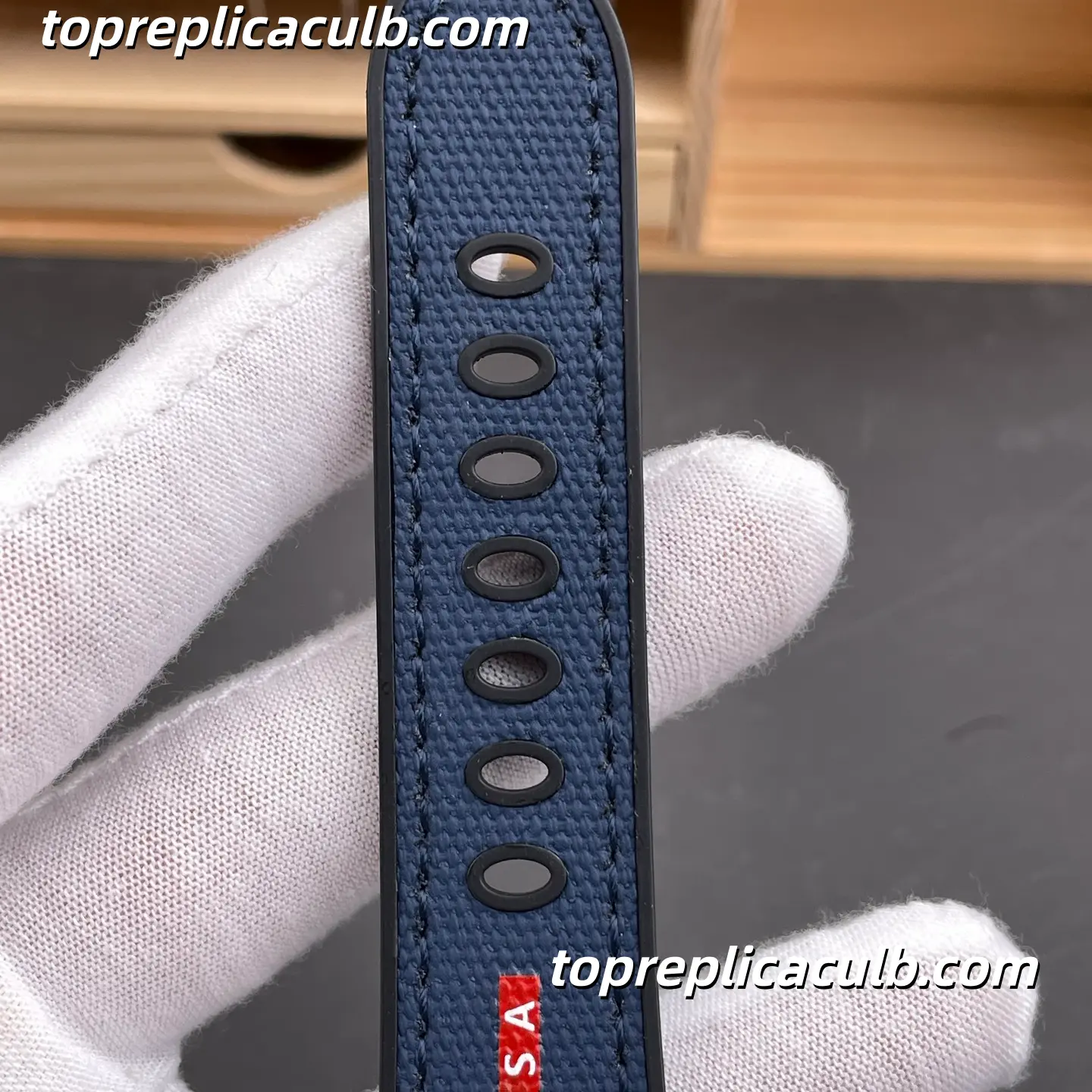 VS Factory Panerai Luminor Luna Rossa “Blue Shark” PAM01408 40MM Matte Black Ceramic Style Case Blue Sunburst Dial Super Clone Watch With P.900 Automatic Movement - Image 9