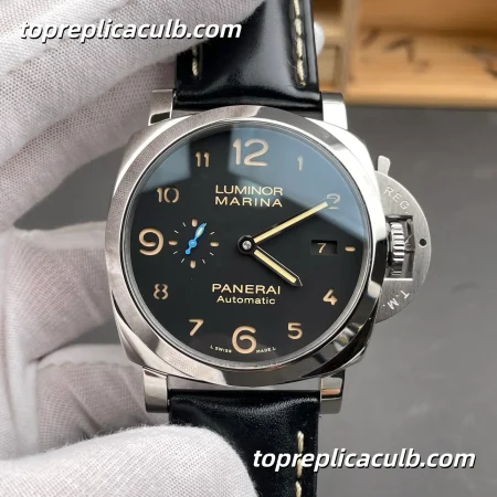 VS Factory Panerai Luminor Marina “Blue Dolphin” PAM01359 44MM Stainless Steel Case Black Sandwich Dial Blue Small Seconds Super Clone Watch