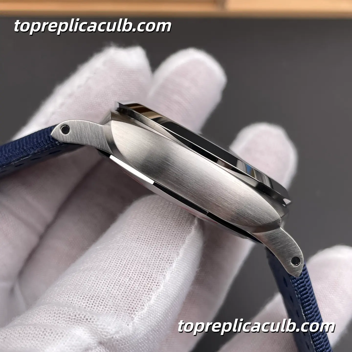 VS Factory Panerai Luminor Marina eSteel PAM01157 44MM Stainless Steel Case Blue Gradient Dial Blue Fabric Strap Super Clone Watch With Cal.P.9010 Automatic Movement - Image 6