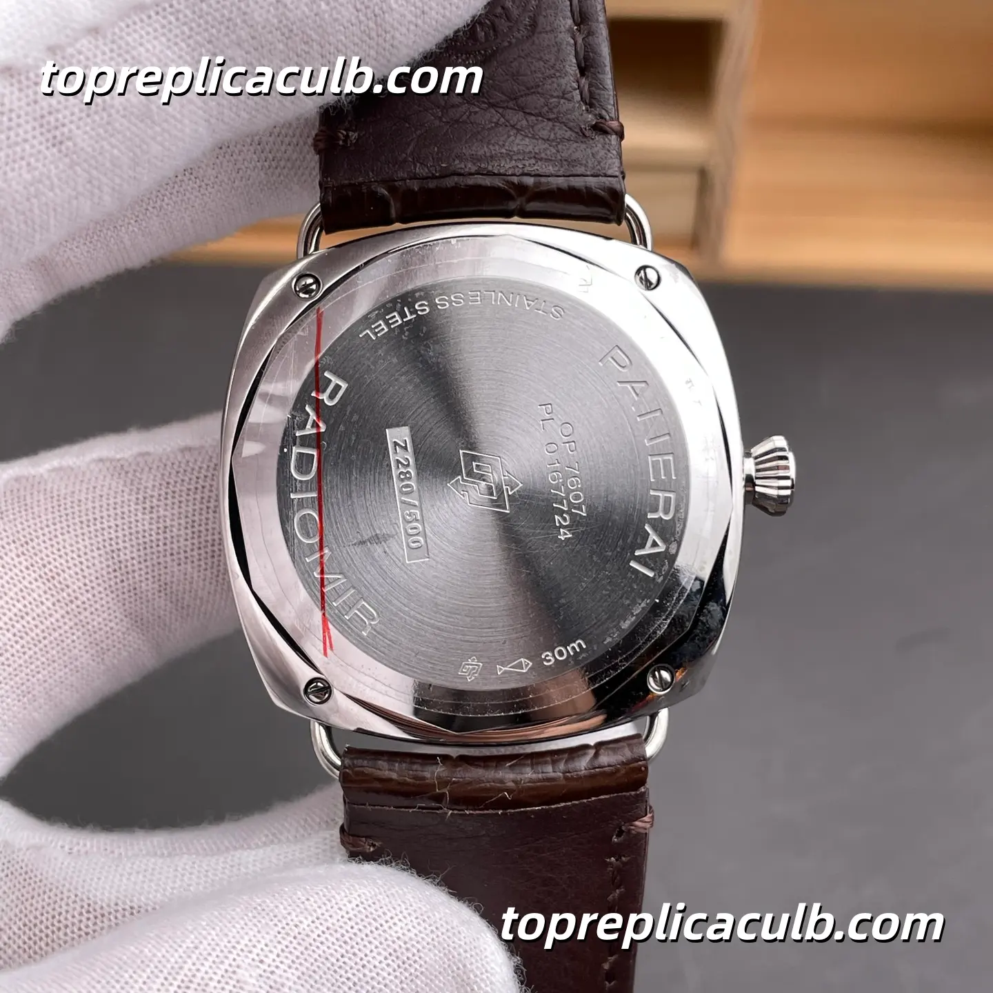 VS Factory Panerai Radiomir “Green Forest” PAM01386 40MM Gradient Green Dial Brown Leather Strap Super Clone Watch With P.900 Automatic Movement - Image 7
