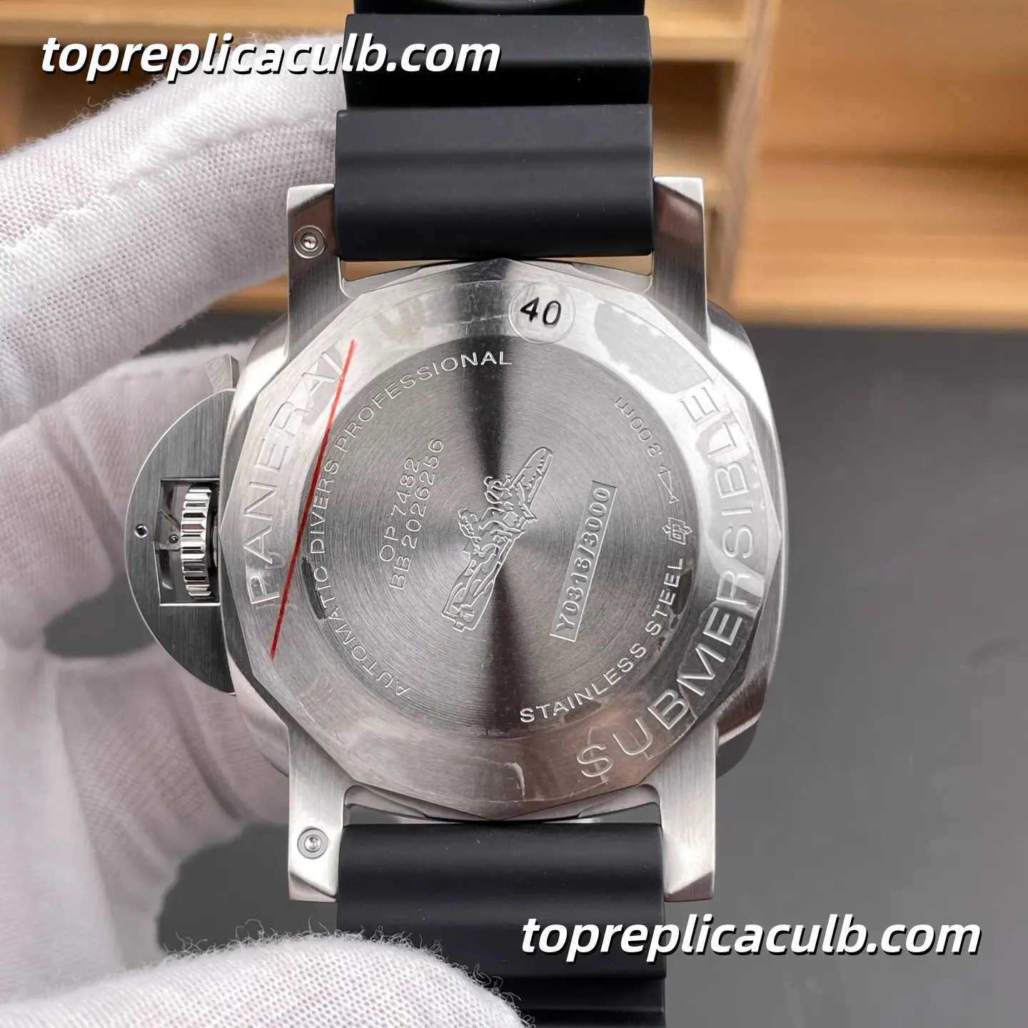 VS Factory Panerai Submersible “Blue Ocean” PAM01229 42MM Stainless Steel Case Black Dial Blue Accents Super Clone Watch With 1:1 P.900 Automatic Movement - Image 7