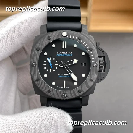 VS Factory Panerai Submersible “Blue Shark” PAM02231 44MM Carbotech Style Case Matte Black Dial Blue Accents Super Clone Watch