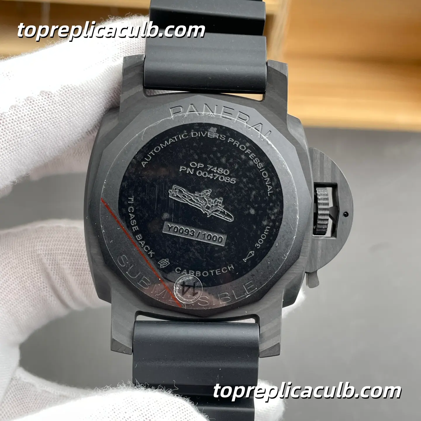 VS Factory Panerai Submersible “Blue Shark” PAM02231 44MM Carbotech Style Case Matte Black Dial Blue Accents Super Clone Watch With P.900 Automatic Movement - Image 7