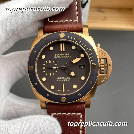 VS Factory Panerai Submersible Bronzo Blu Abisso PAM00968 47MM Bronze Case Brown Ceramic Bezel Brown Gradient Dial Super Clone Watch