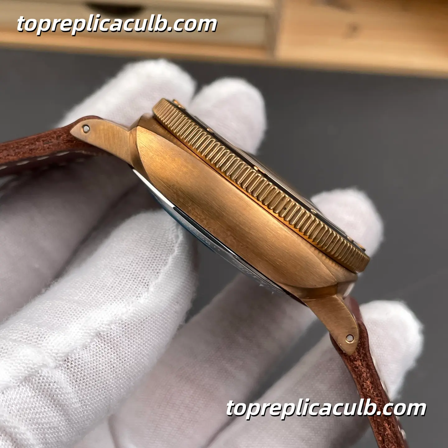 VS Factory Panerai Submersible Bronzo Blu Abisso PAM00968 47MM Bronze Case Brown Ceramic Bezel Brown Gradient Dial Super Clone Watch With Cal.P.9010 Automatic Movement - Image 7