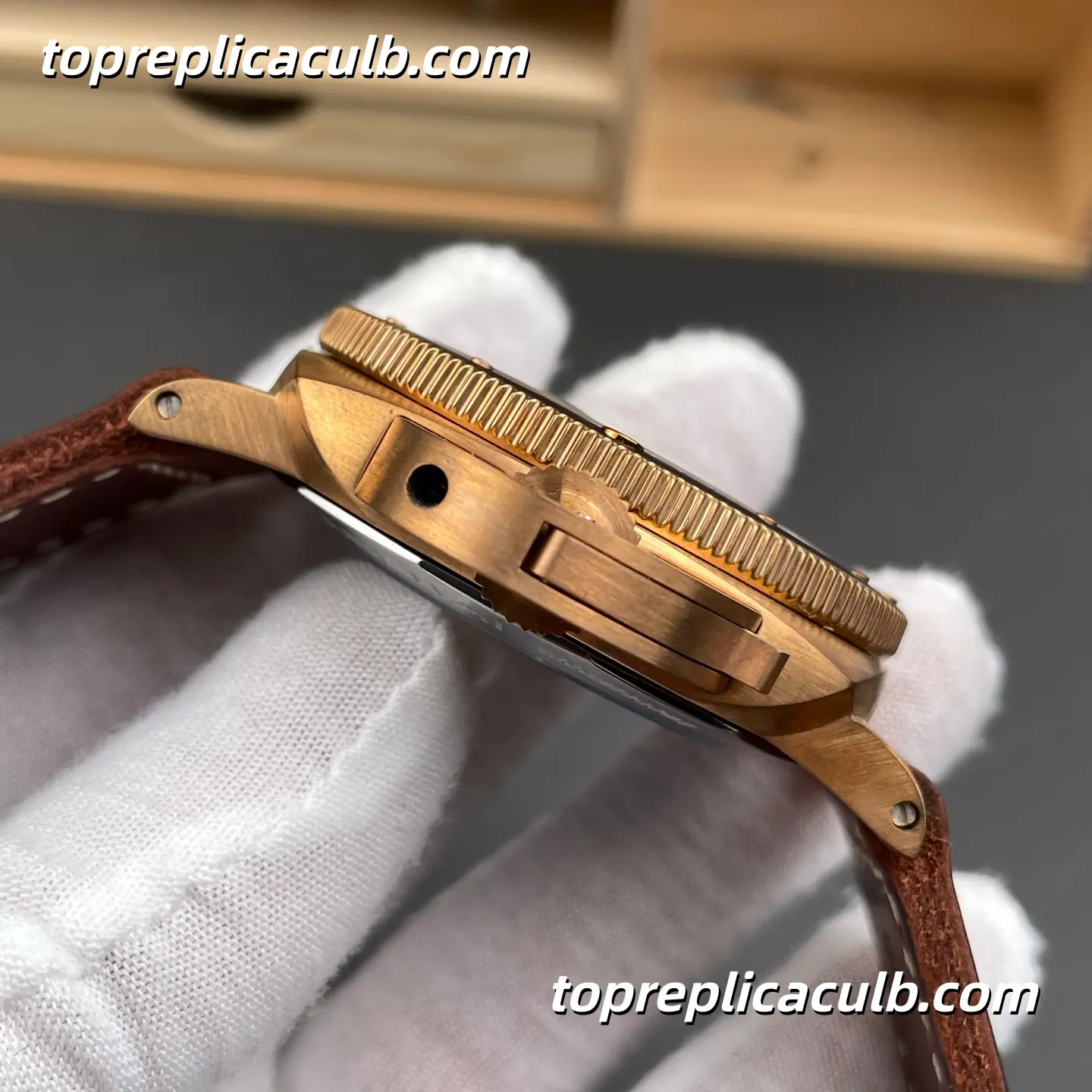 VS Factory Panerai Submersible Bronzo Blu Abisso PAM00968 47MM Bronze Case Brown Ceramic Bezel Brown Gradient Dial Super Clone Watch With Cal.P.9010 Automatic Movement - Image 6