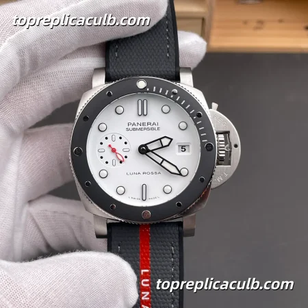 VS Factory Panerai Submersible Luna Rossa “Polar Ghost” PAM01579 42MM White Dial Black Ceramic Bezel Super Clone Watch